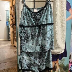 Blue and Black Animal Print sleep set